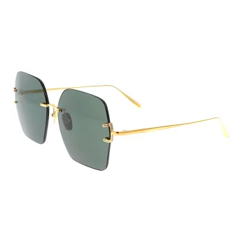 Linda Farrow Hexagonal Frame Sunglasses
