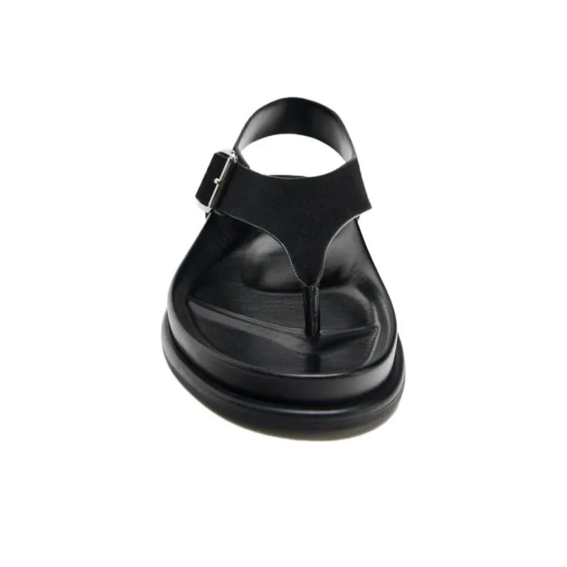 ZARA One Strap Sandals 3cm Women's Black-2