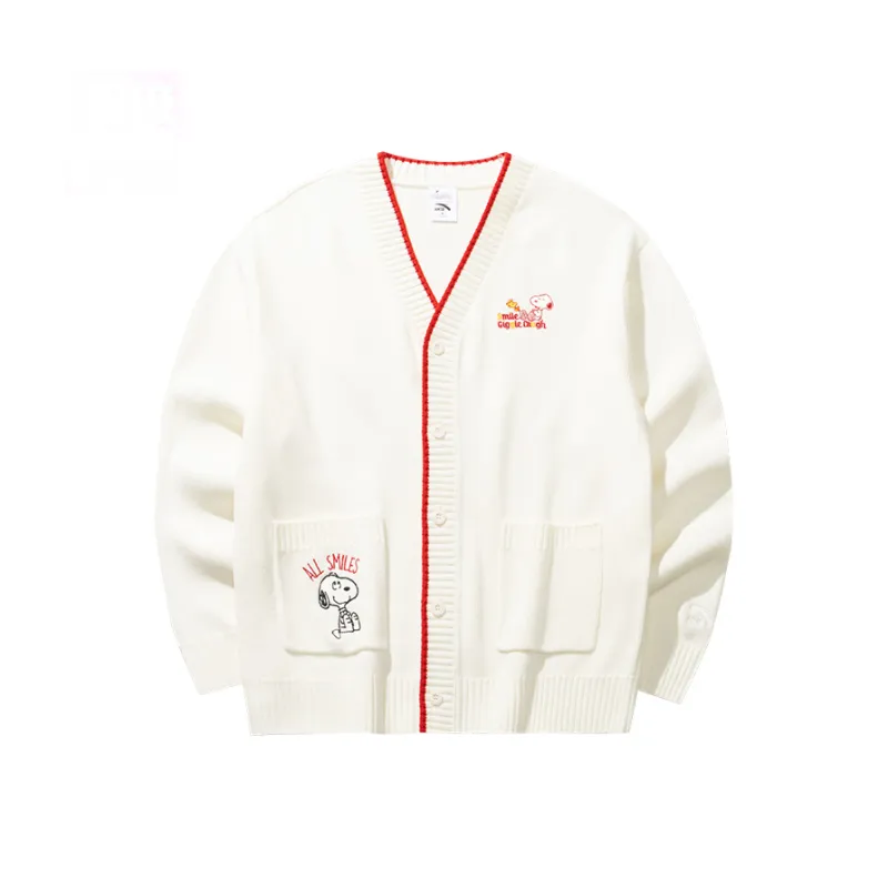 CHAOJIANTA x SNOOPY Knitwear Unisex Ivory White-0