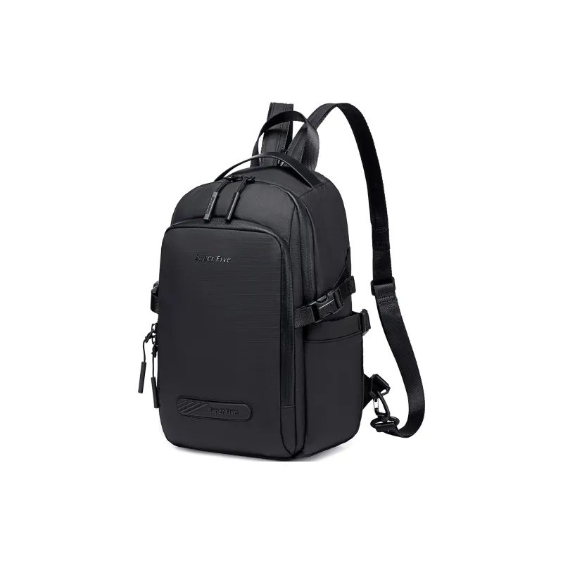 Super Five Polyester Backpack Regular Unisex Black/Orange/Gray/Ecru-1