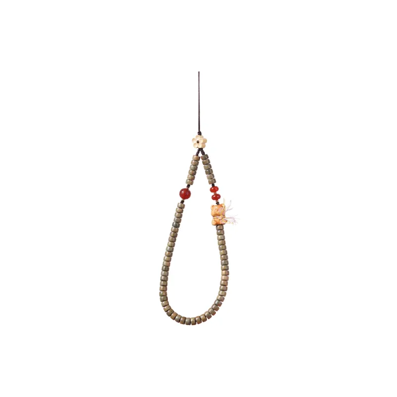FANGYUANXIAOFU Green Sandalwood Bead Chain Unisex-0