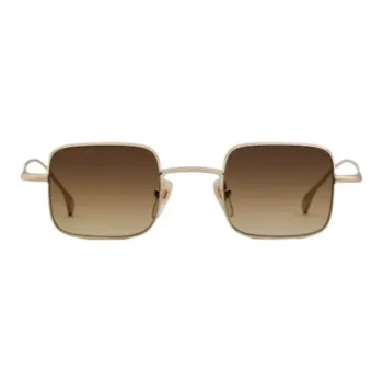 GUCCI Metal Square Sunglasses Men's Gold