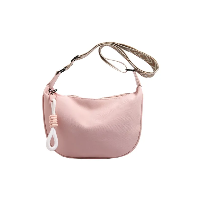 BUBM Composite Cloth Shoulder Bag Regular Unisex White Brown/White Black/Black/Pink-18