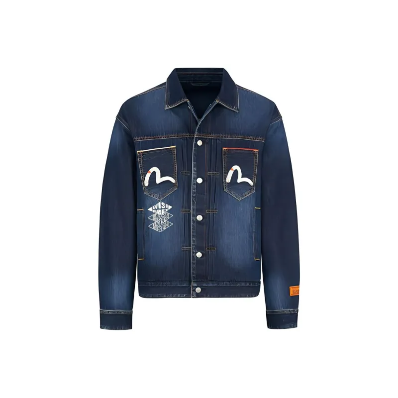 EVISU Denim Jackets Men Denim Blue-0