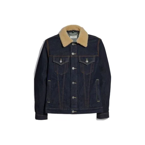 COACH Denim Jackets Men Blue