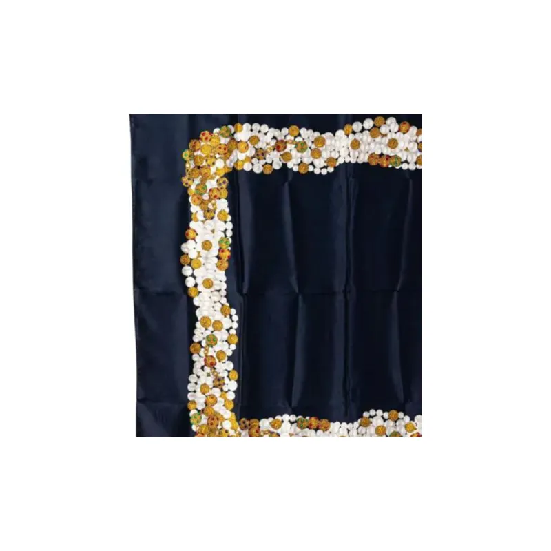 CHANEL 20th Century Pearls And Gripoix Priinted Silk Scarf Scarves-2