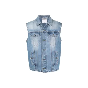 MOSCHINO Vests Men Blue