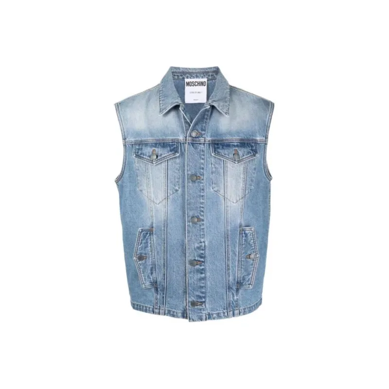 MOSCHINO Vests Men Blue-0