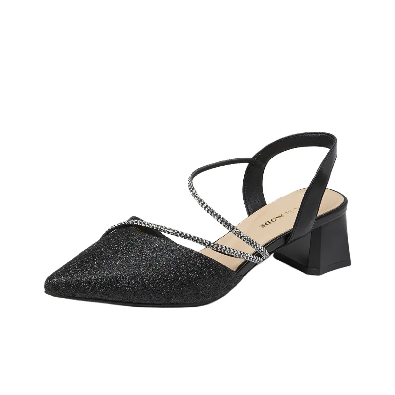 EXULL Q Block Heel High Heels 5CM Women's-0