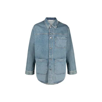 Valentino Denim Jackets Men Blue