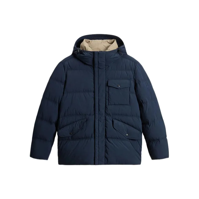WOOLRICH Garment Dyed Hooded Down Jacket-0