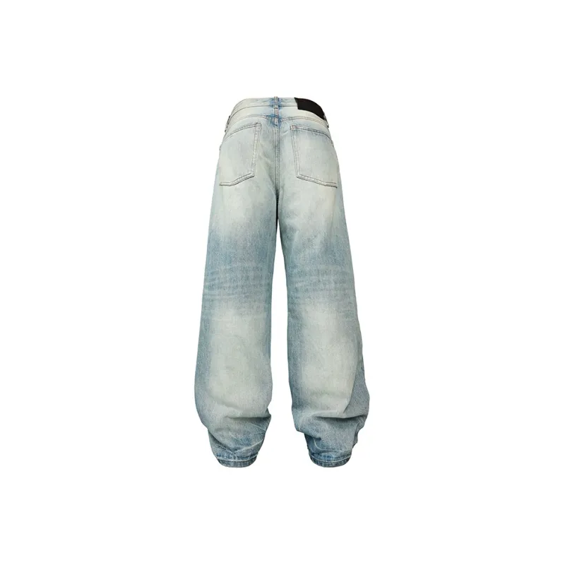 SOUTHTEENAGER Spring And Summer Jeans Men's Light Blue-1