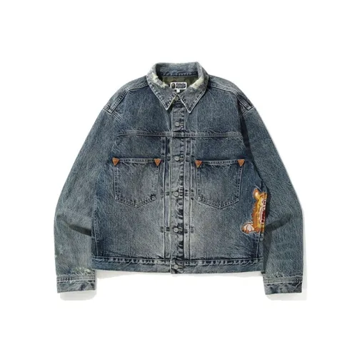 A BATHING APE Tiger Heavy Wash Miner Denim Jacket