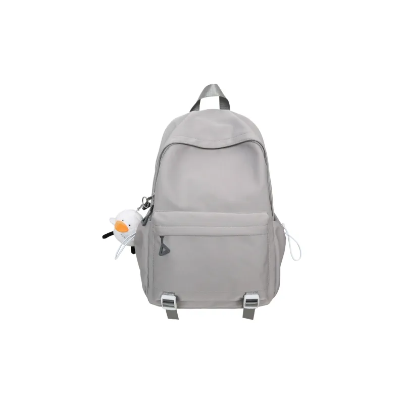 OUZIHUANG Nylon Backpack Unisex Black/White/Yellow/Gray-11