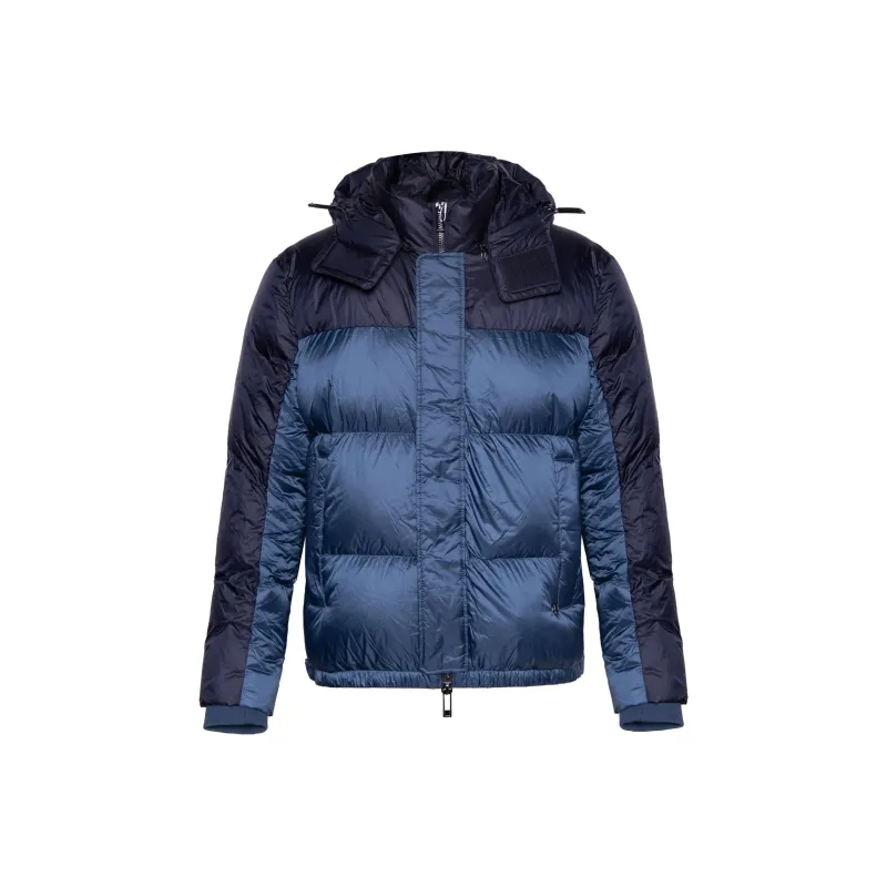 EMPORIO ARMANI Down Jacket Men's Blue Black Multicolor-0