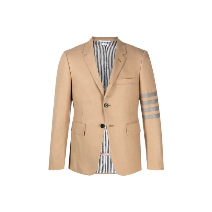 THOM BROWNE 4 Bar Motif Single breasted Blazer-0