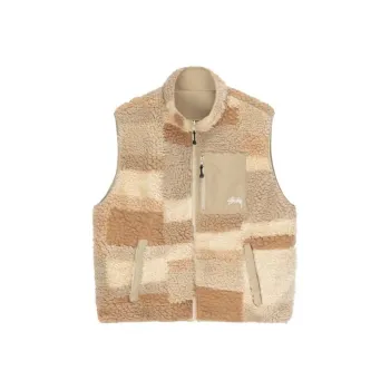 Stussy Colorblock Reversible Mixed Sherpa Vest