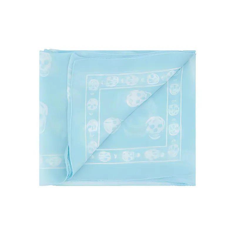 Alexander McQueen Silk Scarves Women's Blue-1