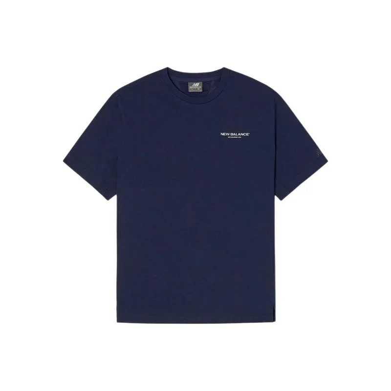 New Balance FROZENSEMI OVER FIT T Shirt Men's Marine Blue-0