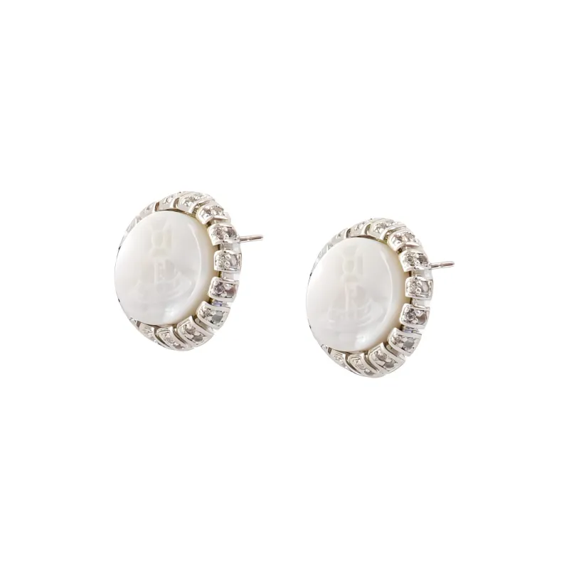Vivienne Westwood Brass Earrings Women's Silver-1