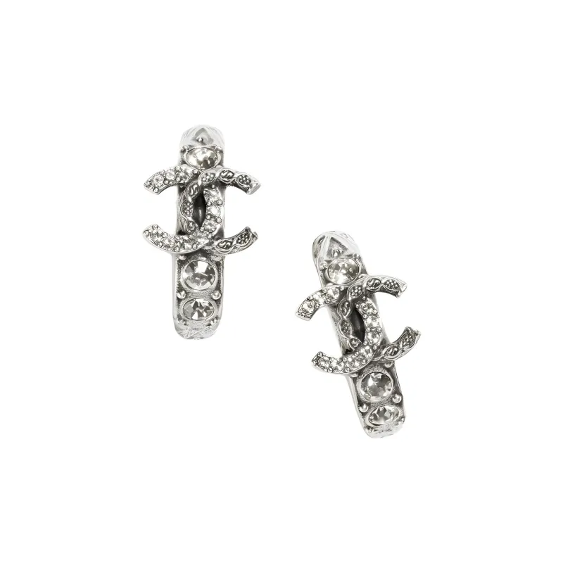 CHANEL Metal Earrings Women's Silver-0