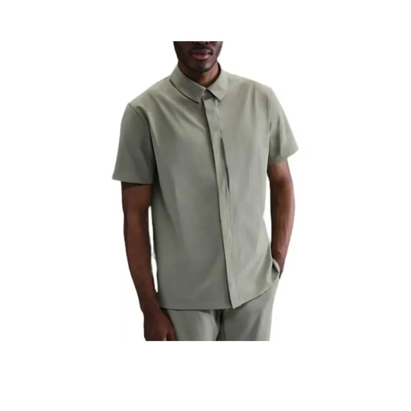 Nike 24.7 PerfectStretch Men's Dri FIT Short Sleeve Snap Down Top-0