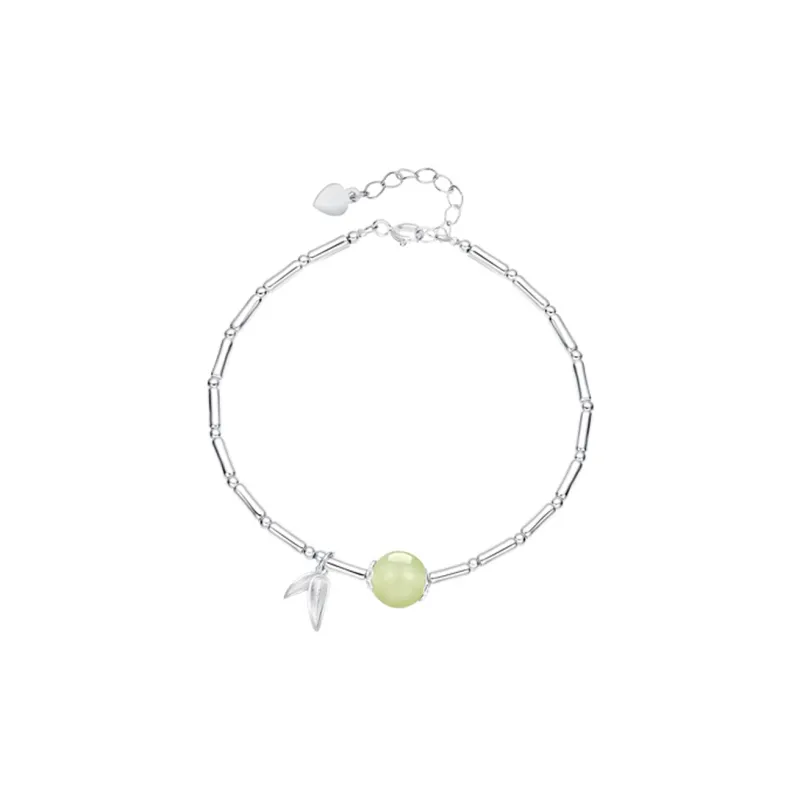 Asia Star Hetian Jade Bracelets Pale Greenish White Jade Women's-0