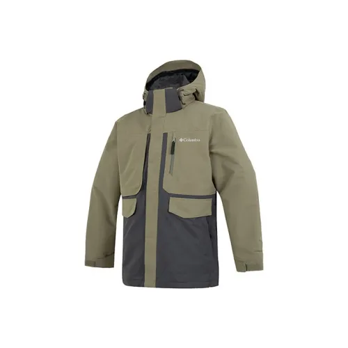 Columbia Omni-Heat Water-Resistant Windproof And Rainproof Windbreaker Jacket Men's Army Green