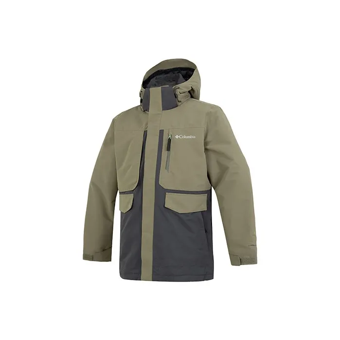 Columbia Omni-Heat Water-Resistant Windproof And Rainproof Windbreaker Jacket Men's Army Green-0