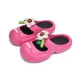 7446-2 Rose Red, 3D Effect Khaki Small Flower
