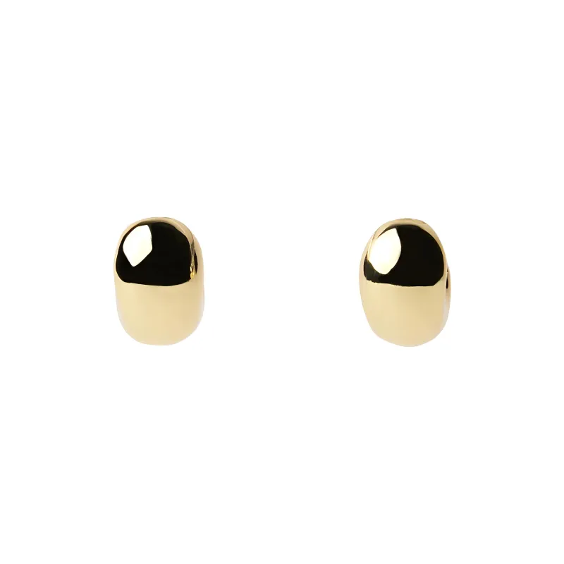 ZARA Zinc Brass Titanium Earrings Women's Gold-0