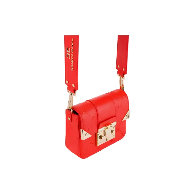 Elisabetta Franchi Acrylic Portable Crossbody Bag Shoulder Bag Mini Women's Patent Red-2