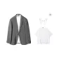 Gray (Includes Brooch+White T-Shirt)