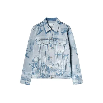 OFF WHITE SS23 Denim Jacket Men's Light Blue