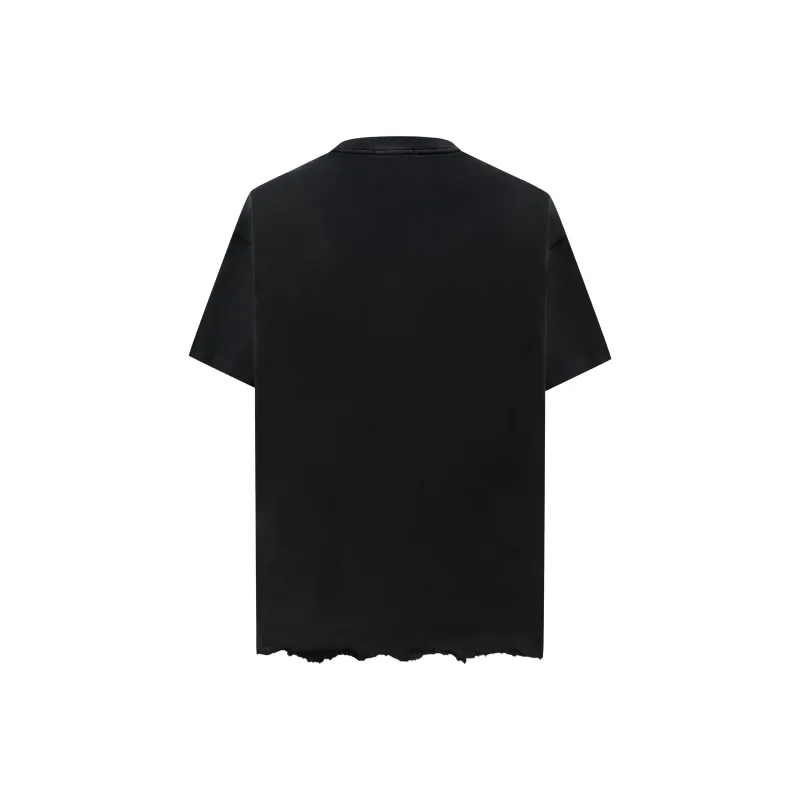 Askyurself Short Sleeved T Shirts Unisex Washed Black-1