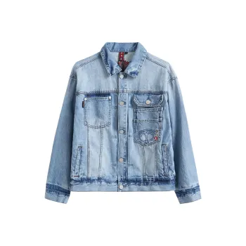 ONIARAI Denim Jackets Men Light Blue