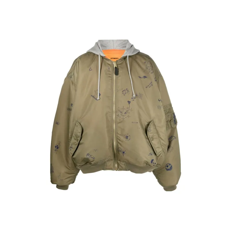Vetements Doodle-print Bomber Jacket-0