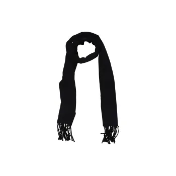 OFF WHITE Cashmere Knit Scarves Men's Black