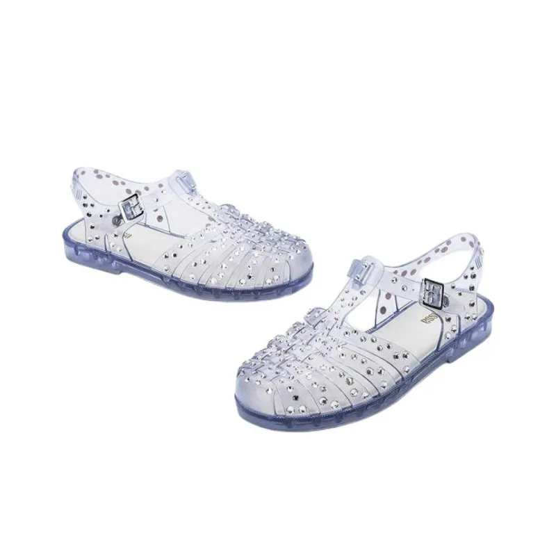 MELISSA Possession Cristais Roman Sandals Women's Crystal-4
