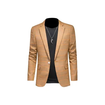 PIERRE CARDIN Business Suit Men's Orange Yellow