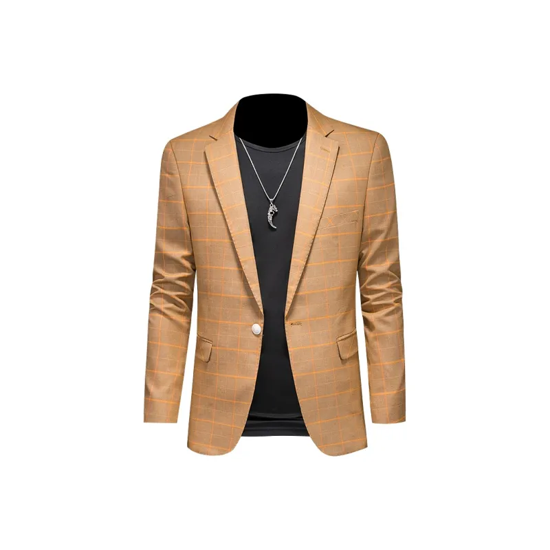 PIERRE CARDIN Business Suit Men's Orange Yellow-0
