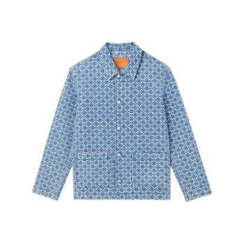 Sandro Patterned jacquard Denim Jacket