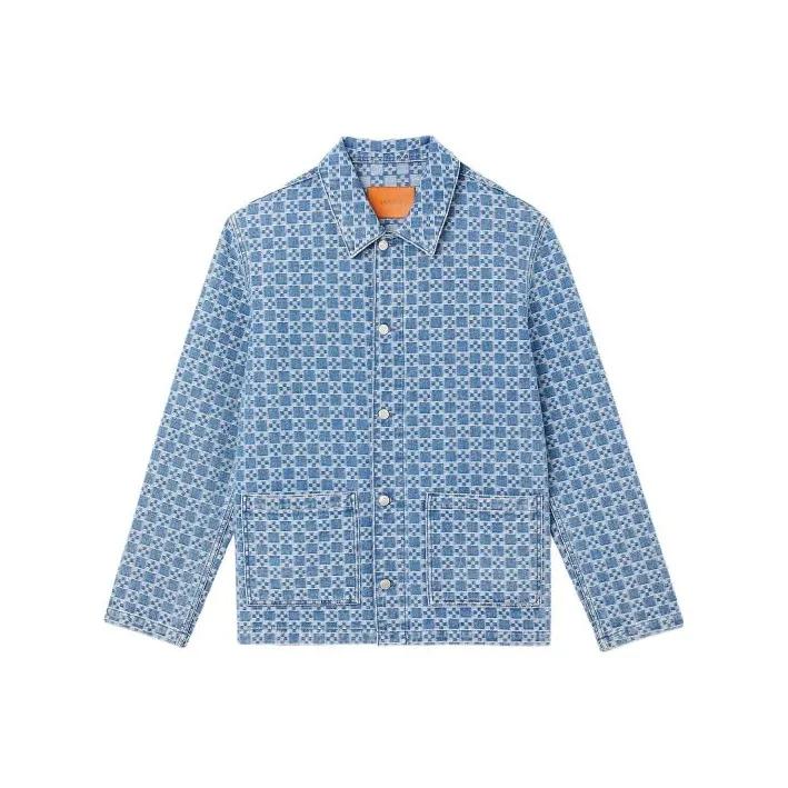 Sandro Patterned jacquard Denim Jacket-0
