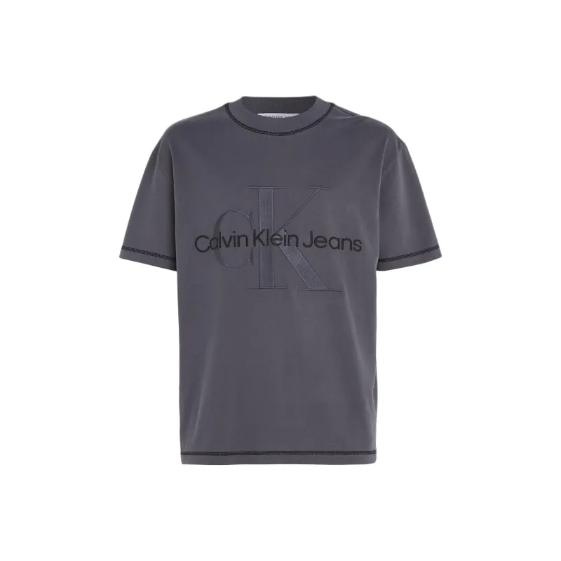CALVIN KLEIN T Shirt Men's Washed Black Europe Version-0