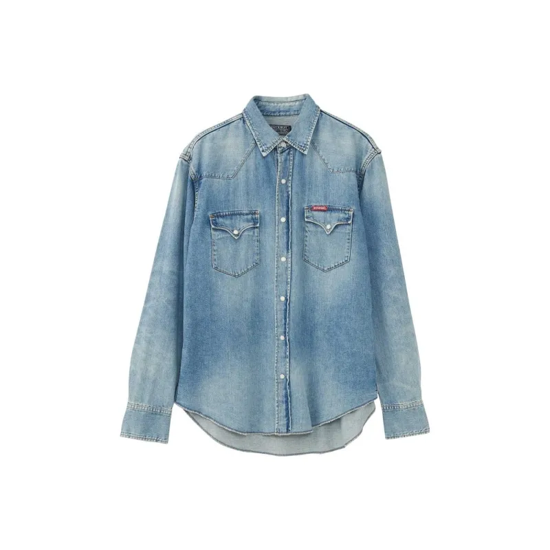 HYSTERIC GLAMOUR Denim Jackets Men Light Indigo-0
