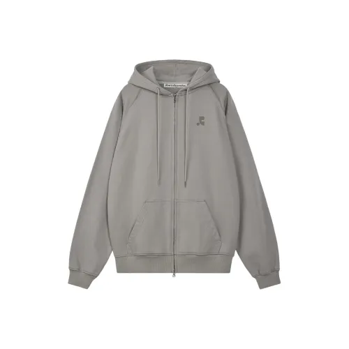 Rest&Recreation SS25 RS ZIP-UP HOODIE Sweatshirt Unisex GREY/Gray