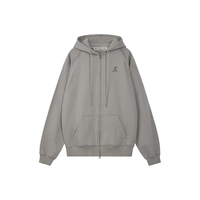 Rest&Recreation SS25 RS ZIP-UP HOODIE Sweatshirt Unisex GREY/Gray-0