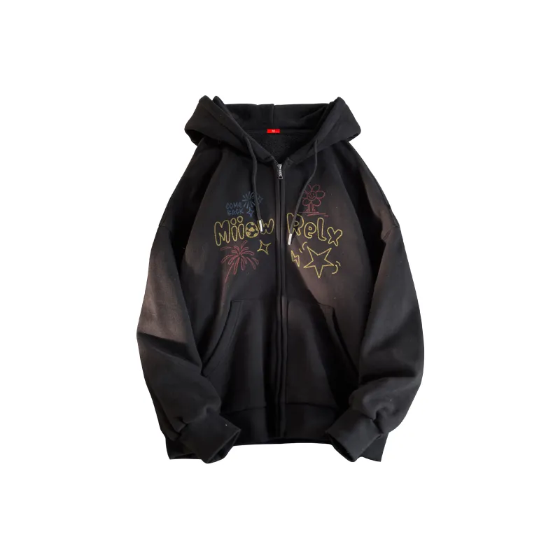 MIIOW Trend Party Series Sweatshirt Unisex Apricot-7
