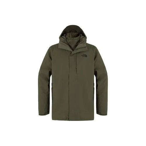 THE NORTH FACE Waterproof And Windproof To Keep Warm Windbreaker Jacket Men's Army Green