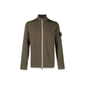 STONE ISLAND Compass motif Zip up Sweatshirt